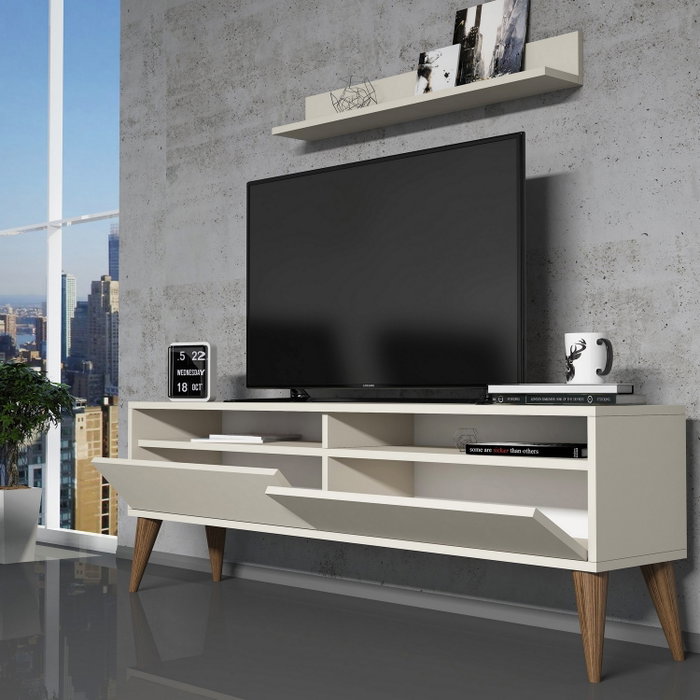 Hanah Home Mueble de TV Moderno Crema